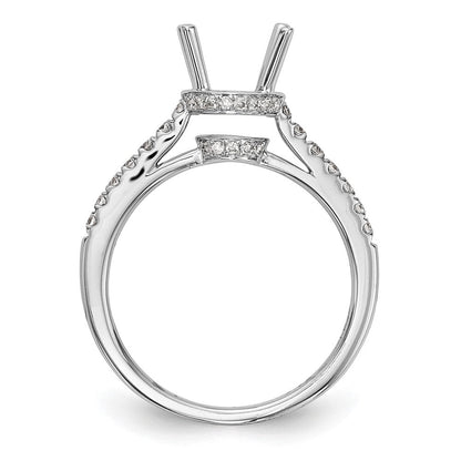 14K Weißgold Verlobungsring mit simuliertem Diamanten