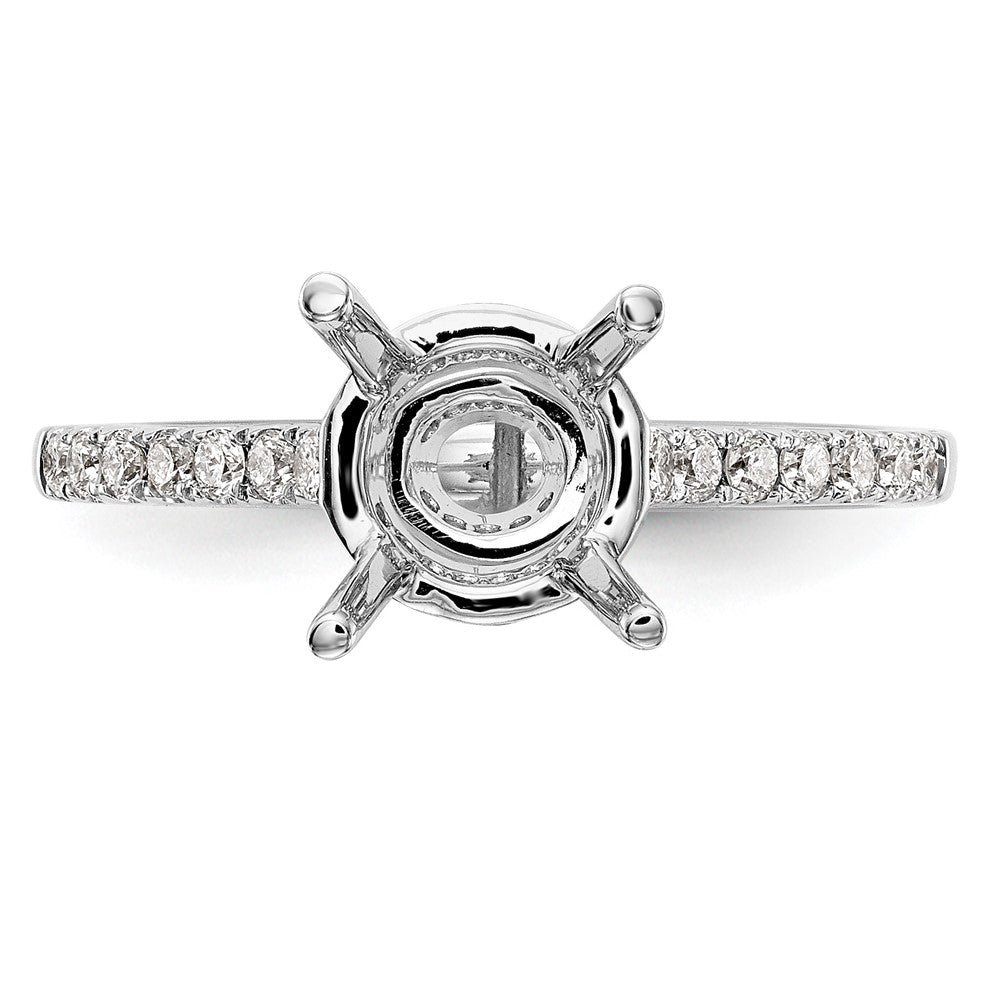 14K Weißgold Verlobungsring mit simuliertem Diamanten