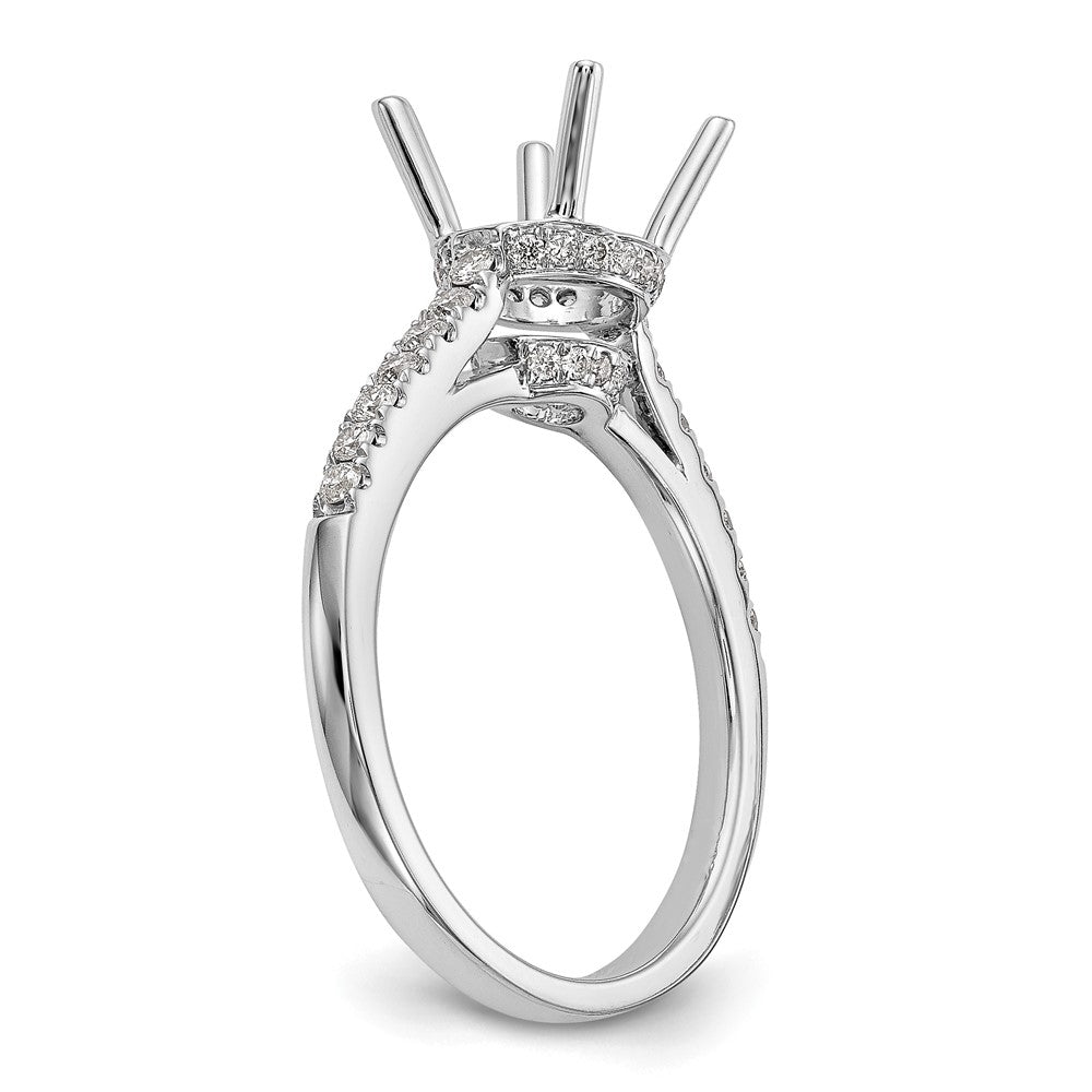14K Weißgold Verlobungsring mit simuliertem Diamanten