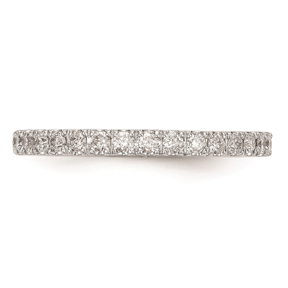 14K Weißgold Ehering mit natürlichen Diamanten