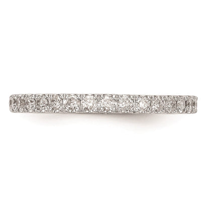14K Weißgold Ehering mit natürlichen Diamanten
