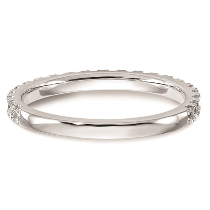 14K Weißgold Ehering mit natürlichen Diamanten