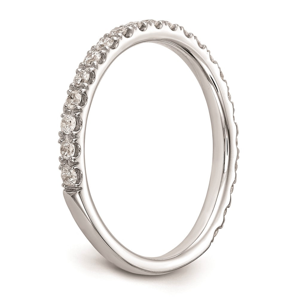 14K Weißgold Ehering mit natürlichen Diamanten