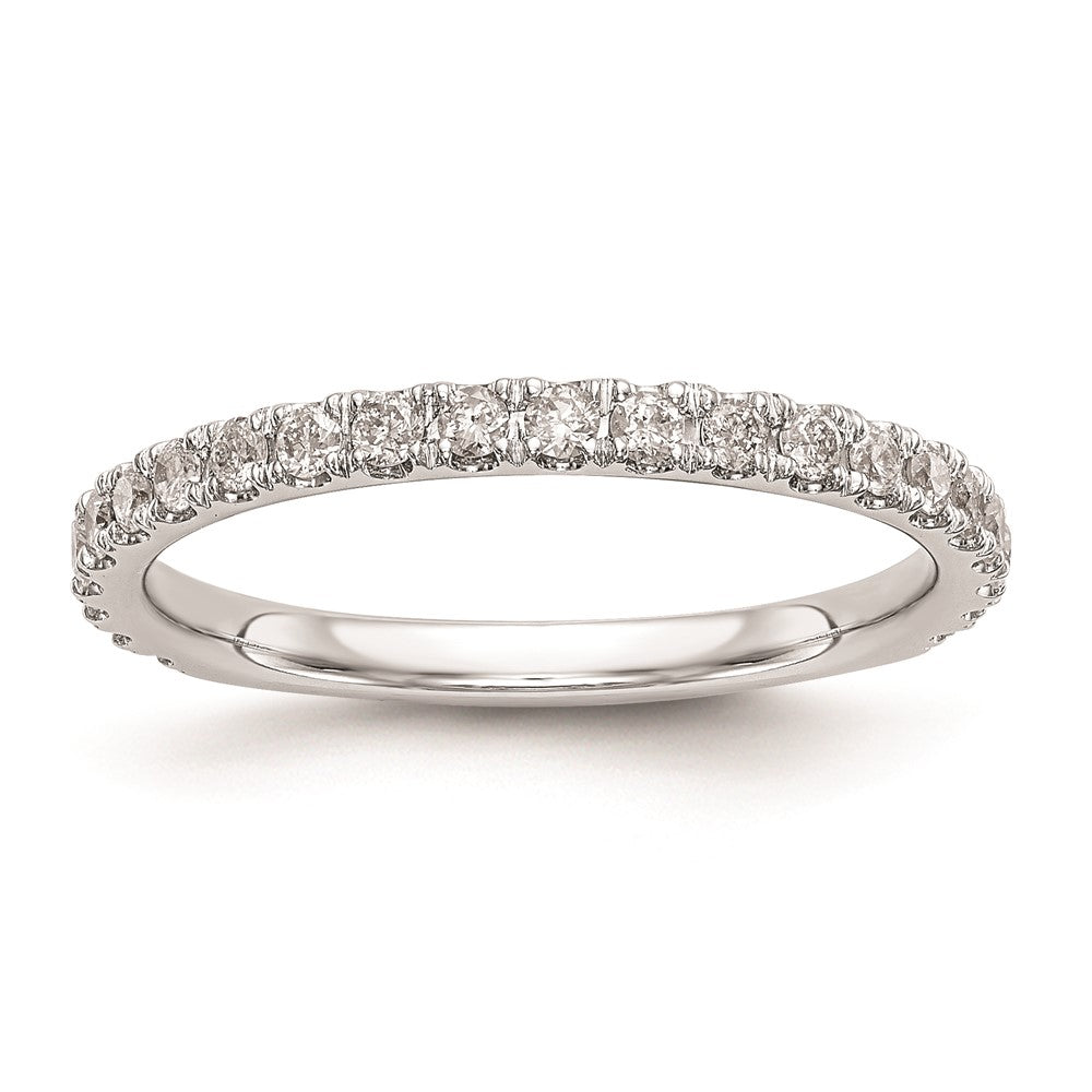 14K Weißgold Ehering mit natürlichen Diamanten