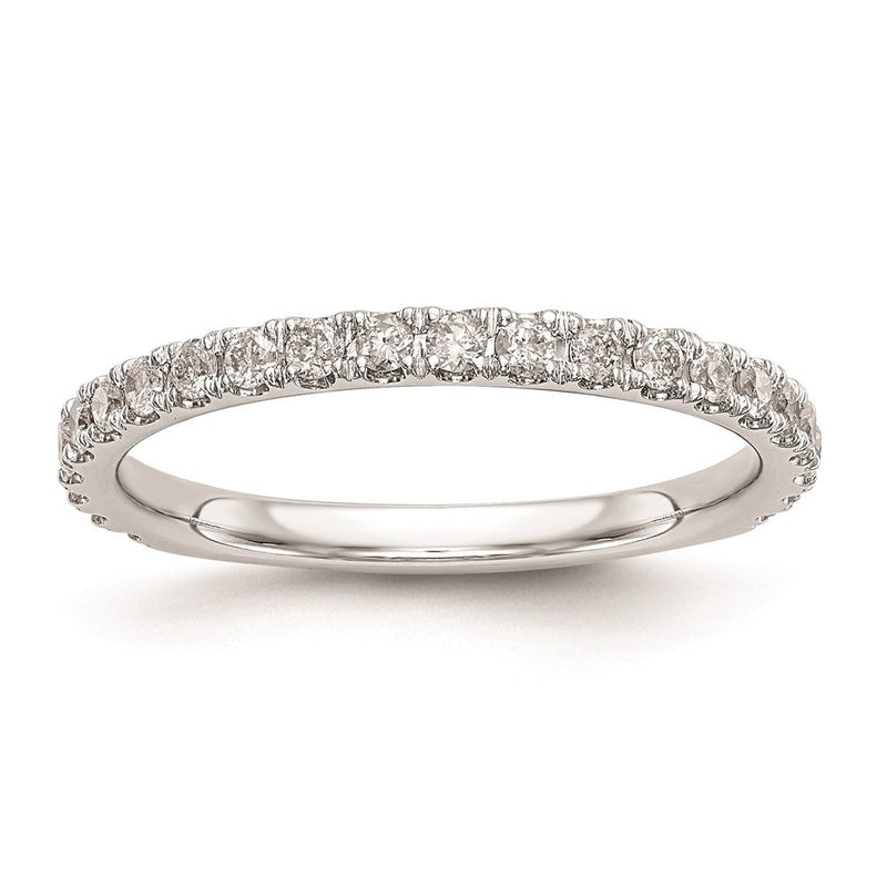 14K Weißgold Ehering mit natürlichen Diamanten