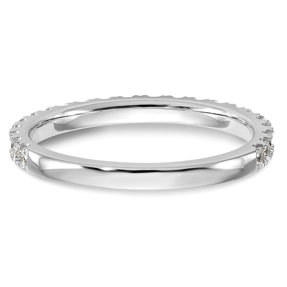 14K Weißgold Ehering mit 0,375 ct. im Labor gezüchteten Diamanten, VS/SI+ G+