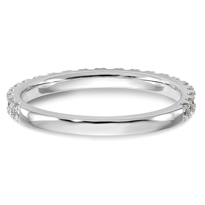 14K Weißgold Ehering mit 0,375 ct. im Labor gezüchteten Diamanten, VS/SI+ G+