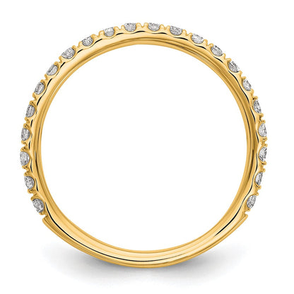 14K Gelbgold Ehering, komplett besetzt mit 0,375 ct. laborgezüchteten Diamanten VS/SI+ G+
