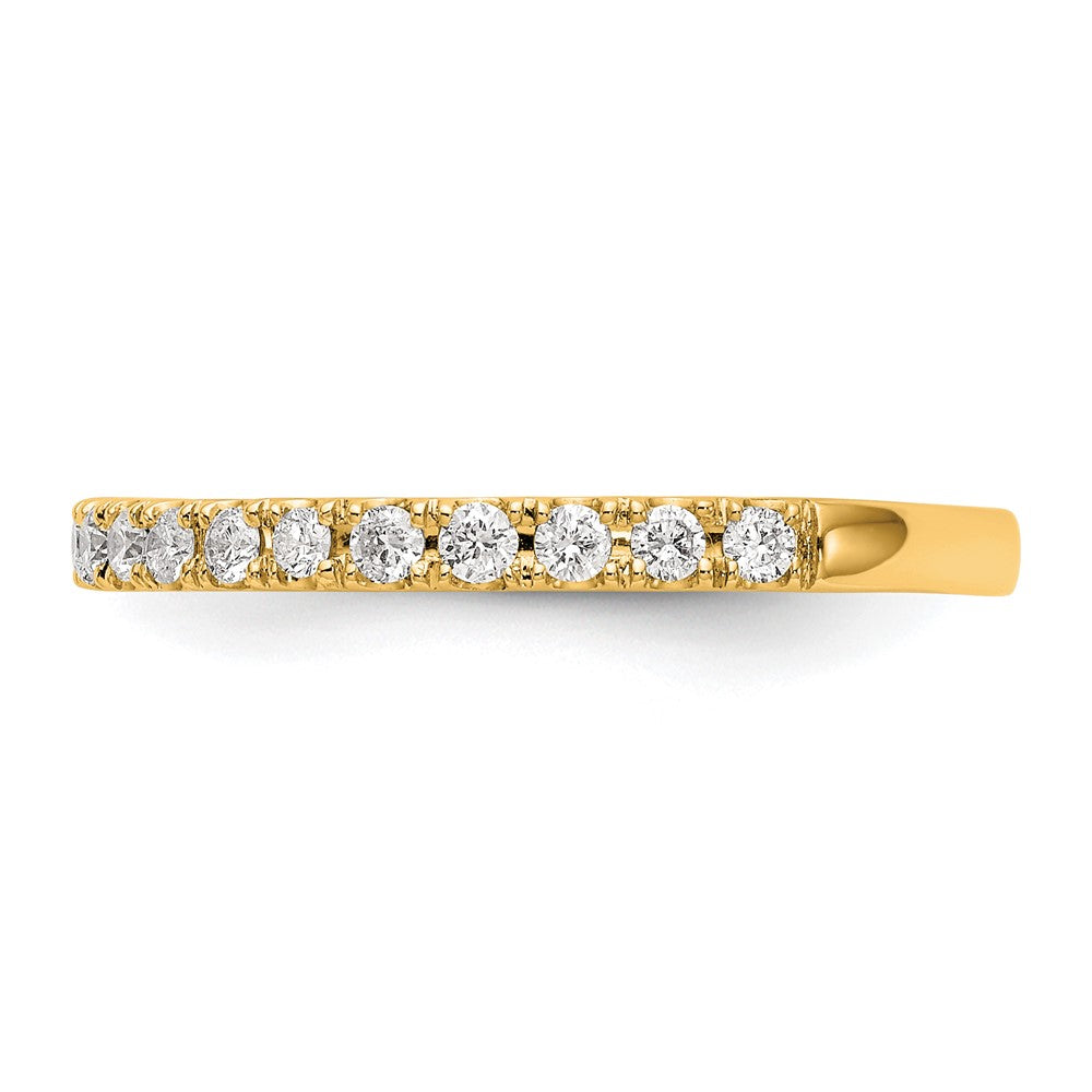 14K Gelbgold Ehering, komplett besetzt mit 0,375 ct. laborgezüchteten Diamanten VS/SI+ G+