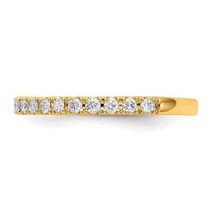14K Gelbgold Ehering, komplett besetzt mit 0,375 ct. laborgezüchteten Diamanten VS/SI+ G+