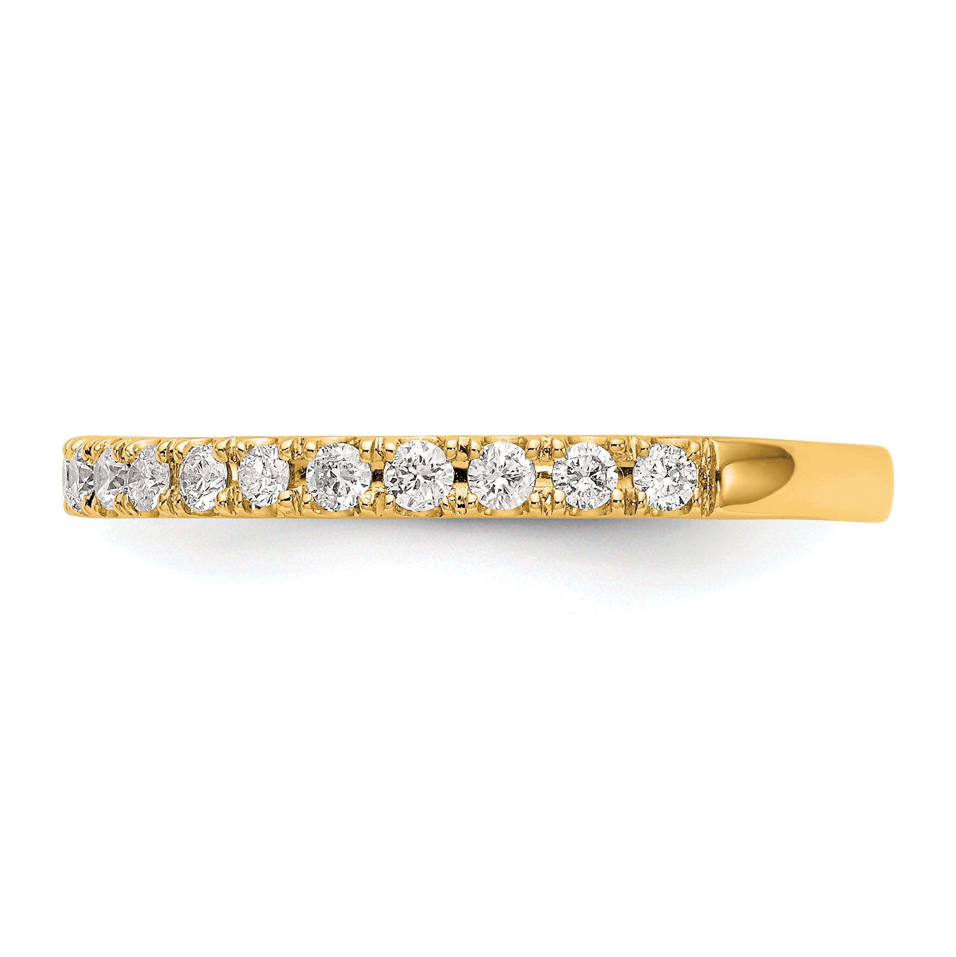 14K Gelbgold Ehering mit echten Diamanten