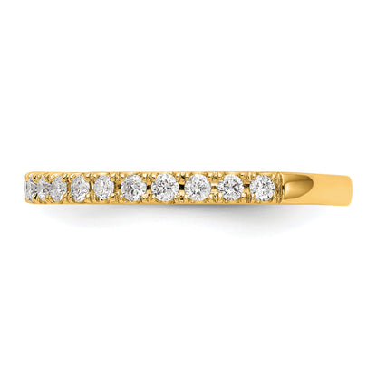 14K Gelbgold Ehering mit echten Diamanten