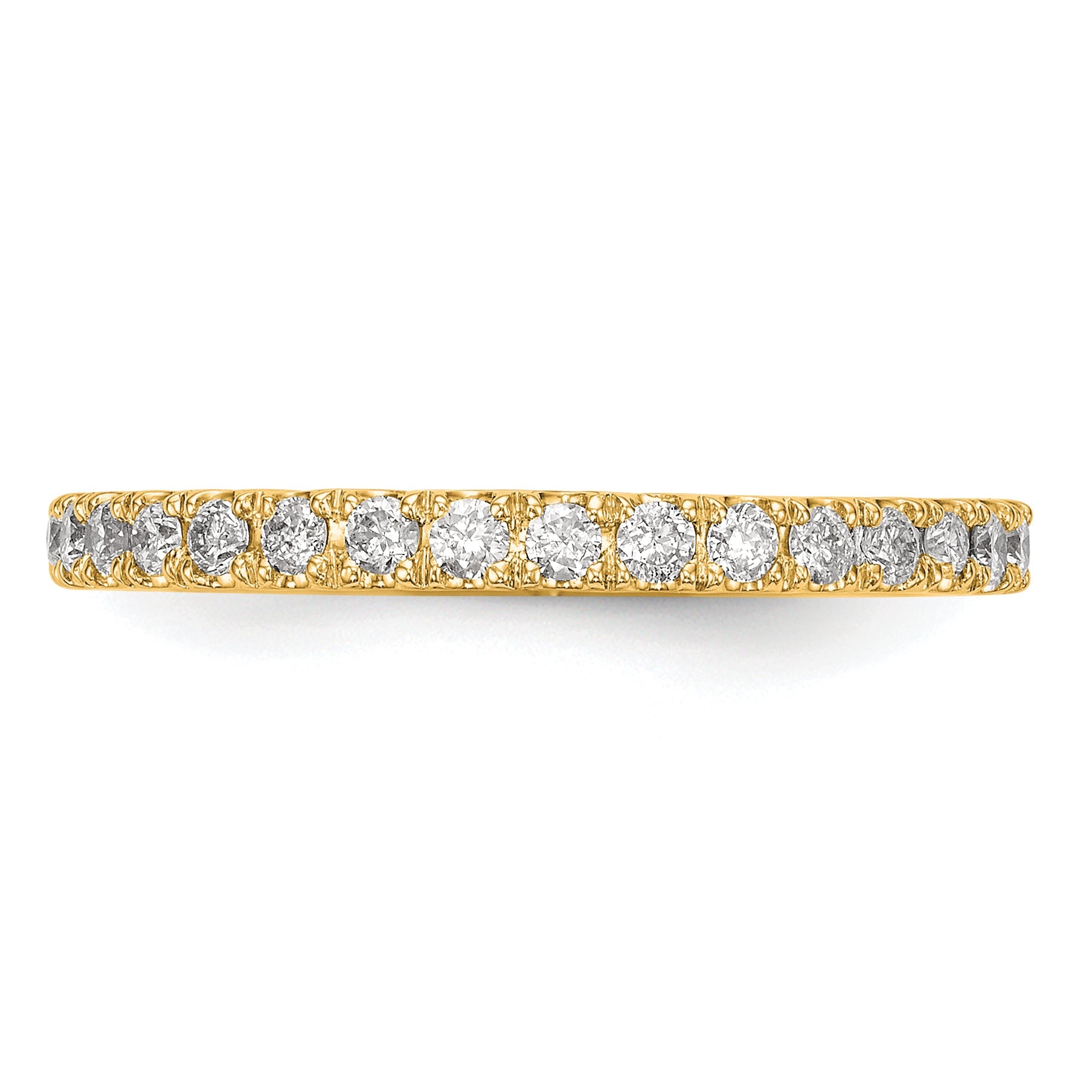 14K Gelbgold Ehering mit echten Diamanten