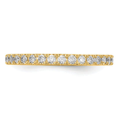14K Gelbgold Ehering mit echten Diamanten