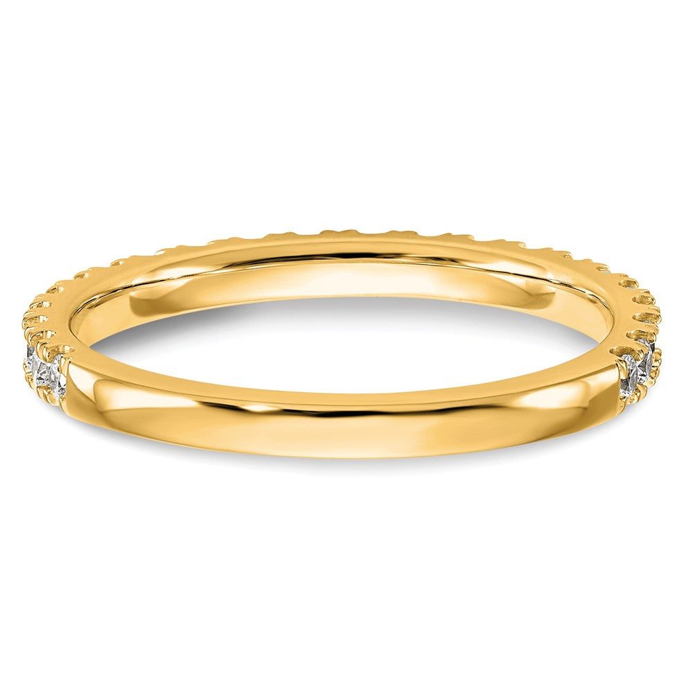 14K Gelbgold Ehering, komplett besetzt mit 0,375 ct. laborgezüchteten Diamanten VS/SI+ G+