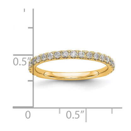 14K Gelbgold Ehering, komplett besetzt mit 0,375 ct. laborgezüchteten Diamanten VS/SI+ G+