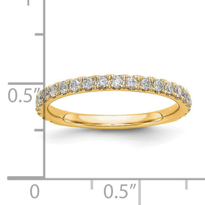 14K Gelbgold Ehering mit echten Diamanten