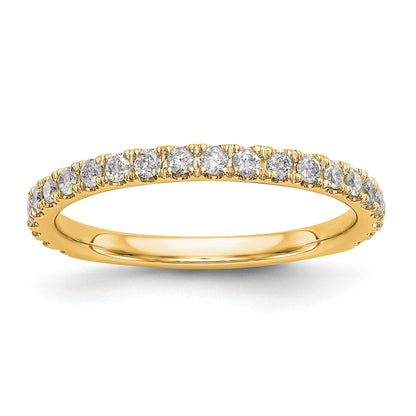 14K Gelbgold Ehering mit echten Diamanten