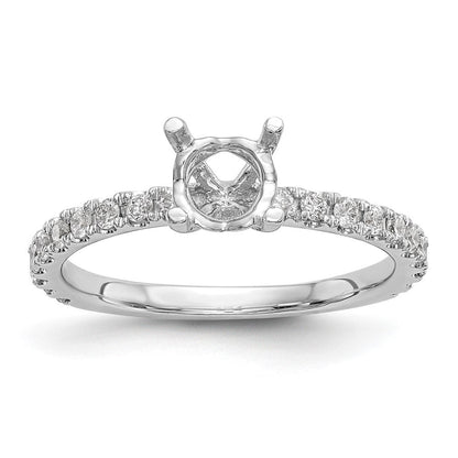 14K Weißgold Verlobungsring mit 0,33 ct. laborgezüchtetem Diamant VS/SI+ G+, 1 ct. rundem Mittelstein