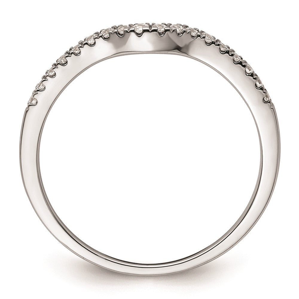 14K Weißgold Ehering mit natürlichen Diamanten