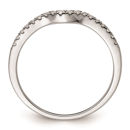 14K Weißgold Ehering mit natürlichen Diamanten