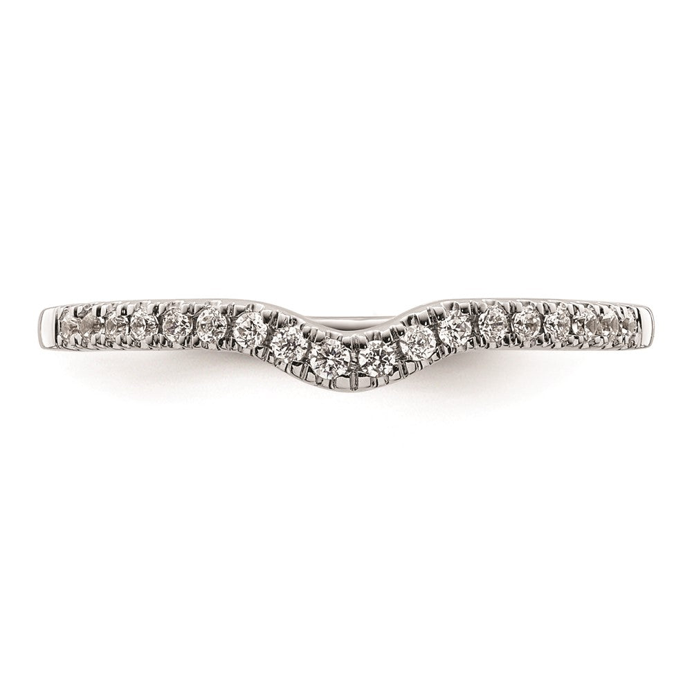14K Weißgold Ehering mit natürlichen Diamanten