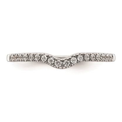 14K Weißgold Ehering mit natürlichen Diamanten