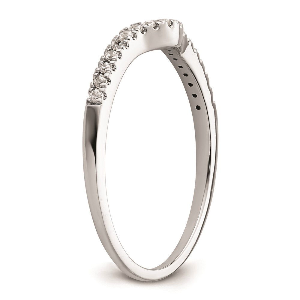 14K Weißgold Ehering mit natürlichen Diamanten
