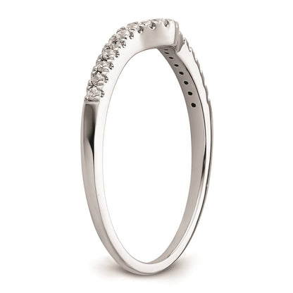 14K Weißgold Ehering mit natürlichen Diamanten