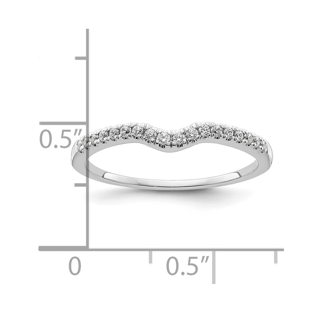 14K Weißgold Ehering mit natürlichen Diamanten
