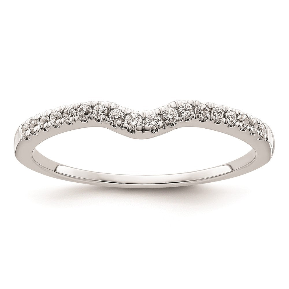 14K Weißgold Ehering mit natürlichen Diamanten