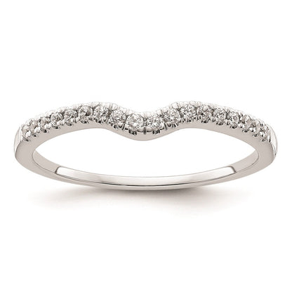 14K Weißgold Ehering mit natürlichen Diamanten