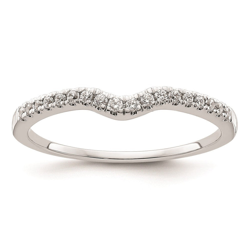 14K Weißgold Ehering mit natürlichen Diamanten