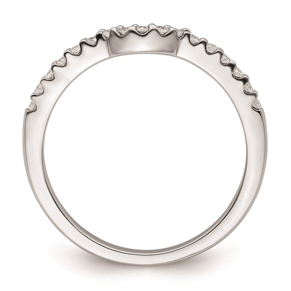 14K Weißgold Ehering mit natürlichen Diamanten