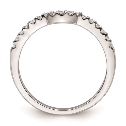 14K Weißgold Ehering mit natürlichen Diamanten