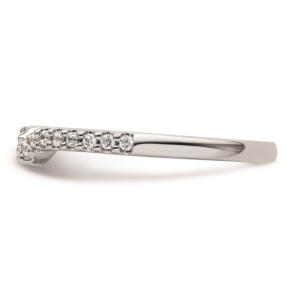 14K Weißgold Ehering mit natürlichen Diamanten