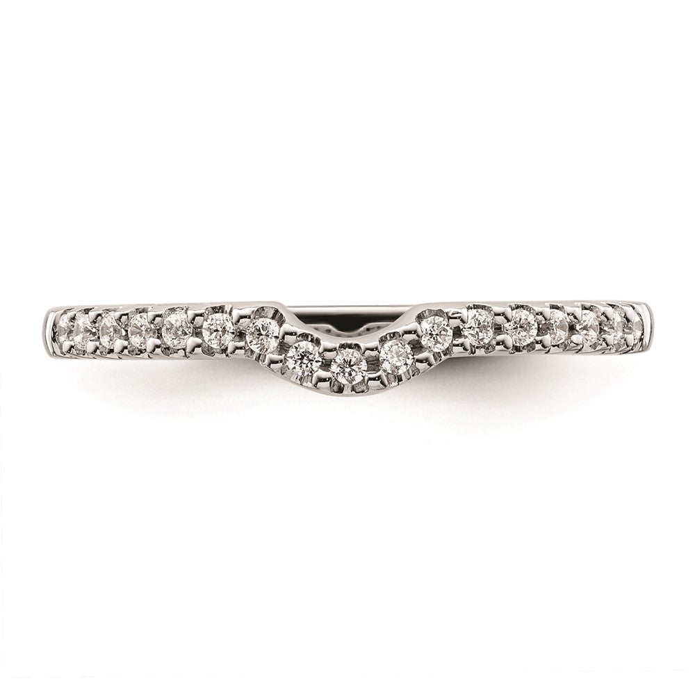 14K Weißgold Ehering mit natürlichen Diamanten