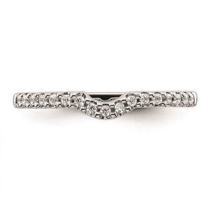 14K Weißgold Ehering mit natürlichen Diamanten