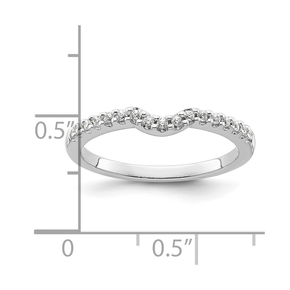 14K Weißgold Ehering mit natürlichen Diamanten