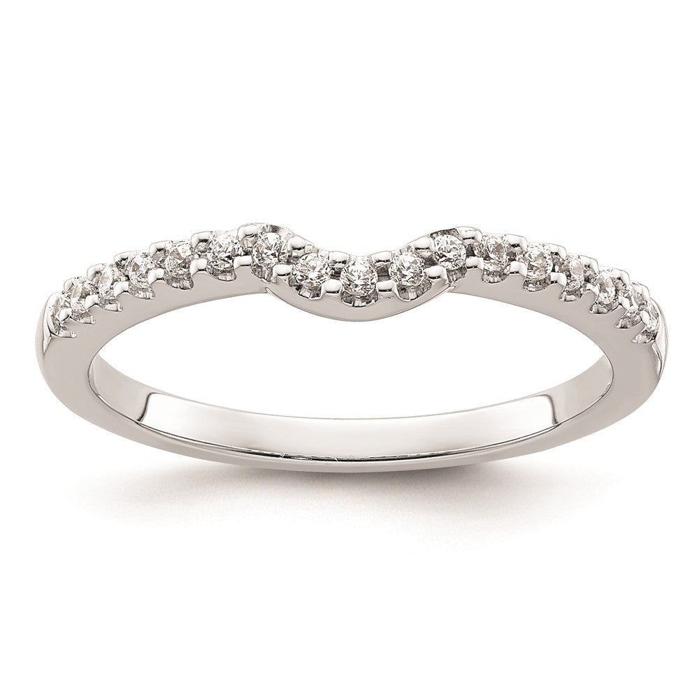 14K Weißgold Ehering mit natürlichen Diamanten
