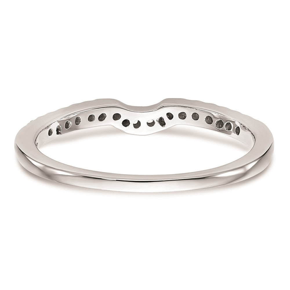 14K Weißgold Ehering mit echten Diamanten