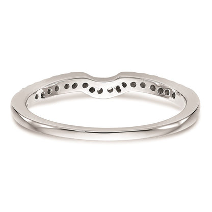 14K Weißgold Ehering mit echten Diamanten