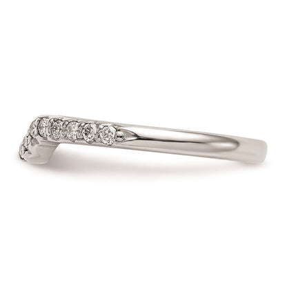 14K Weißgold Ehering mit echten Diamanten