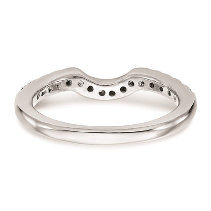 14K Weißgold Ehering mit echten Diamanten