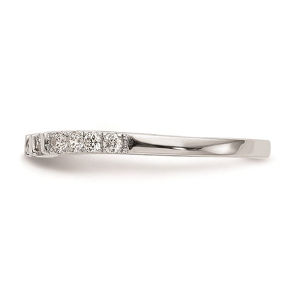 14K Weißgold Ehering mit echten Diamanten