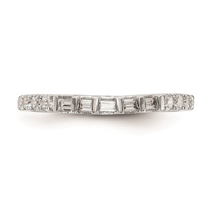 14K Weißgold Ehering mit echten Diamanten