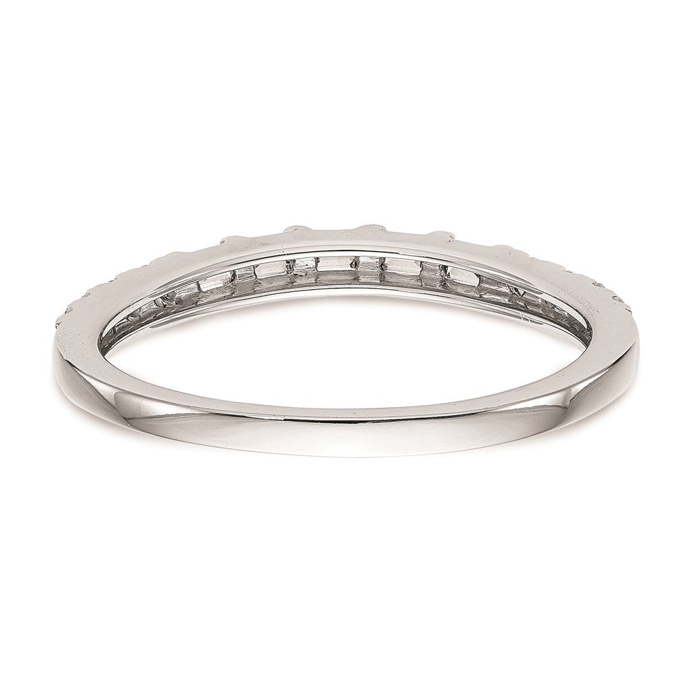 14K Weißgold Ehering mit echten Diamanten