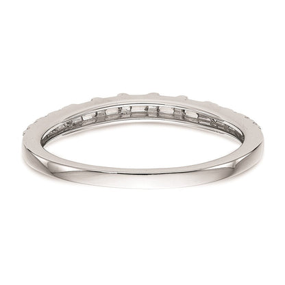 14K Weißgold Ehering mit echten Diamanten
