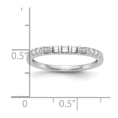 14K Weißgold Ehering mit echten Diamanten