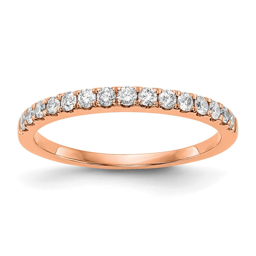 Ehering aus 14K Roségold mit echten Diamanten